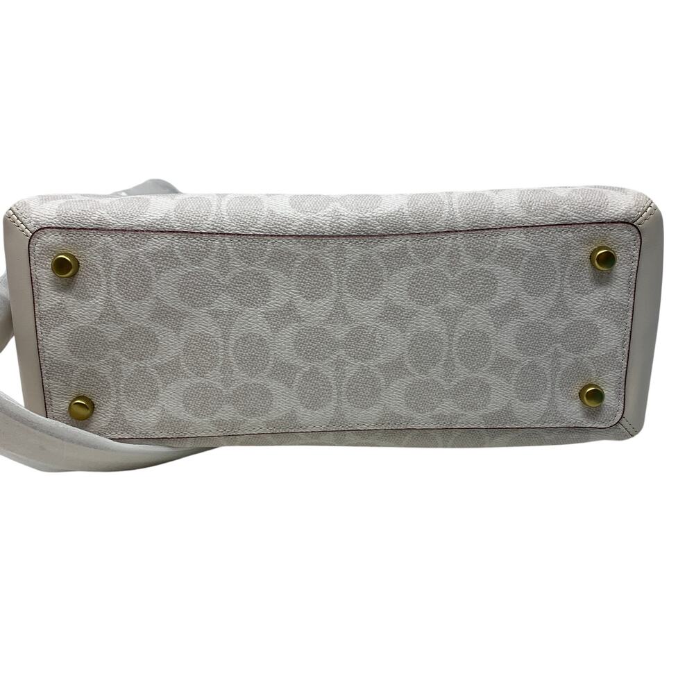 Coach Signature Coated Canvas Shay Crossbody Shoulder Bag Chalk White NEW - Picture 5 of 7